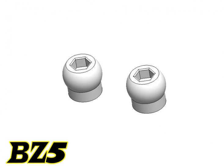 Steel 3.5 Ball head M2.0 thread (2 pcs) - Click Image to Close