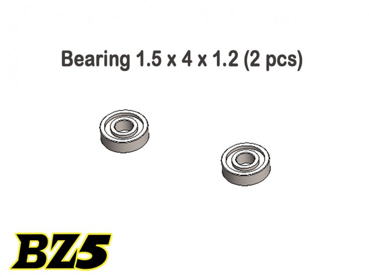 Bearing 1.5 x 4 x 1.2 (2 pcs) - Click Image to Close