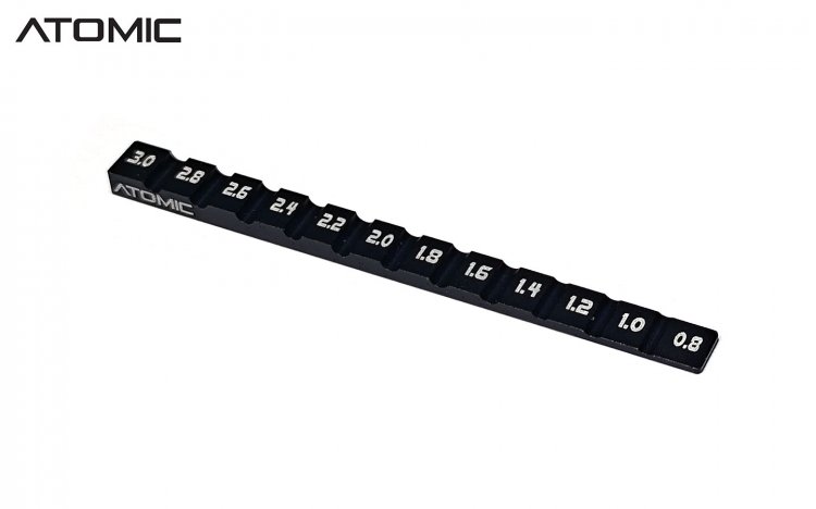 Ride Height Tool for Mini Cars (0.8 to 3.0mm) - Click Image to Close